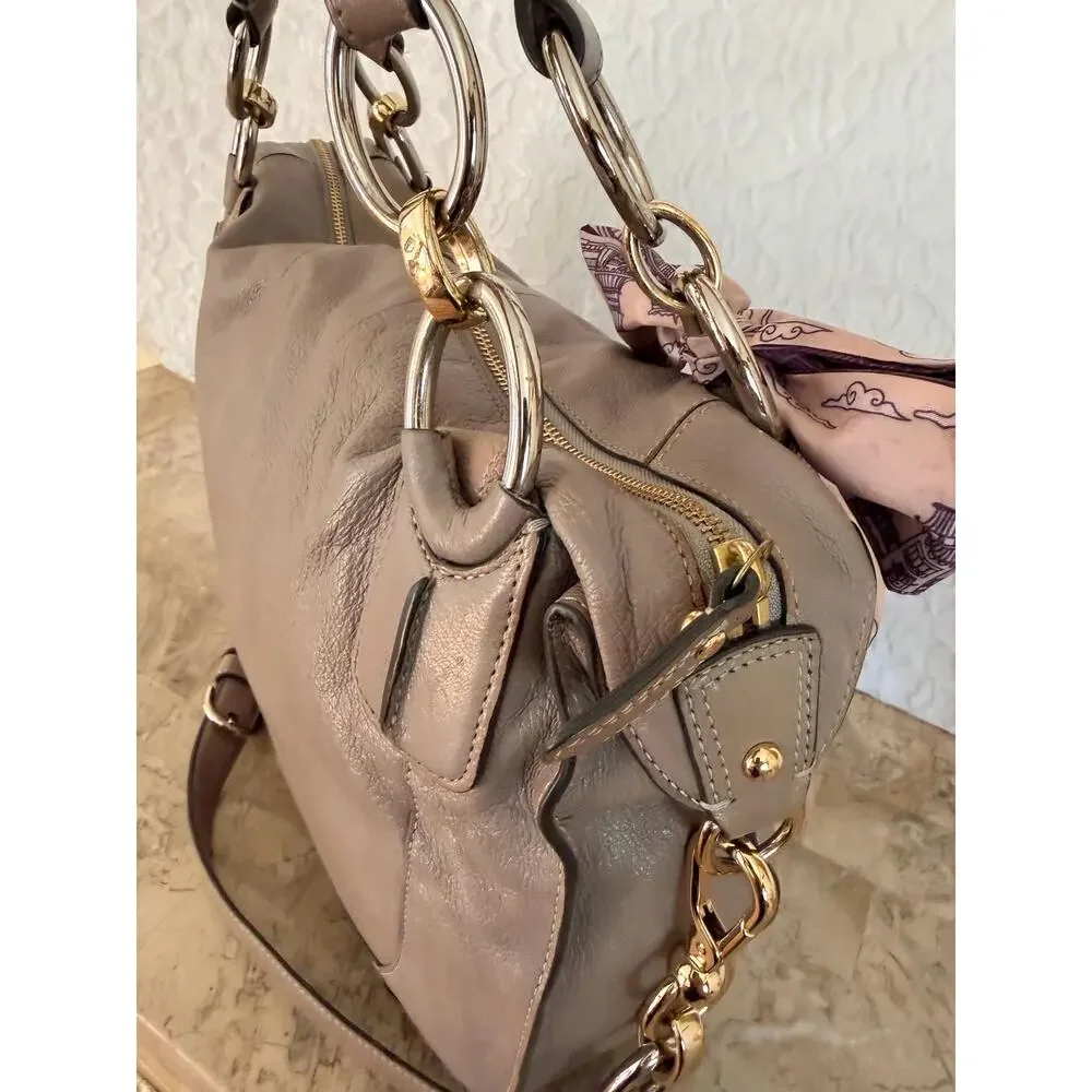 Coach Kristin taupe pinnacle Leather Hobo Crossbody Shoulder Bag Handbag 16823
